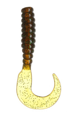 Dirty Grub 2.5" Pack of 8 Fishing Lures - Motor  Oil