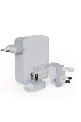 140W GaN-Ultra Travel Charger + USB-C PD Cable - White