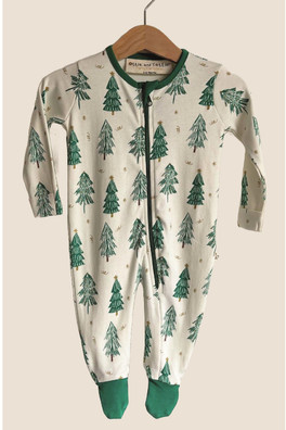 Unisex Baby Christmas Sleepsuit - Cream