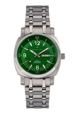 Stealth Bracelet Deep Diving Watch with day/date - Green
