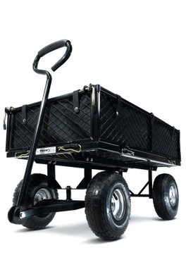 Garden Trolley 250KG Heavy-Duty Outdoor Wagon - Black