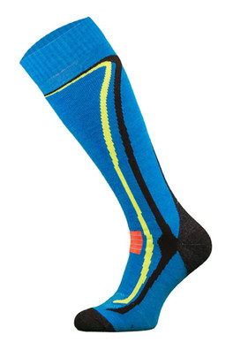 Unisex Knee High Merino Wool Ski Socks - Blue