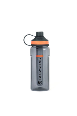 Filtrating Tritan Water Bottle BPA Free 1L - Black/Orange
