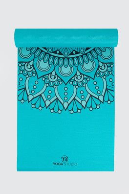 Designed Sticky Yoga Mat 6mm - Turquoise Mandala