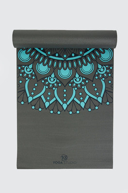 Designed Sticky Yoga Mat 6mm - Grey Mandala