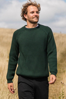 Men's Knit Jumper - Evergreen