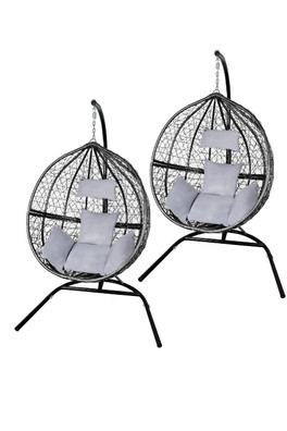 2 Egg Chairs - Black