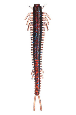Twitch Worm 2.5" Pack of 15 - UV Bloodworm