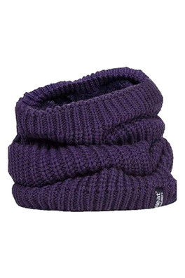 Womens Winter Fleece Lined Thermal Neck Warmer - Purple
