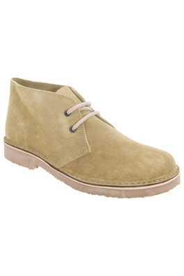 Womens Real Suede Round Toe Unlined Desert Boots - Camel