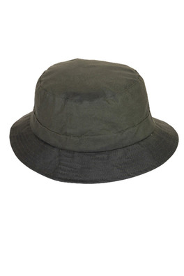 Unisex Burghley Water Resistant Wax Cotton Hat - Khaki