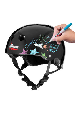 Dry Erase Kids Bike Helmet - Black