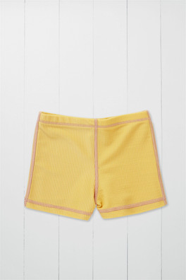 Ribbed Kids Shortie Swim Shorts - Ochre