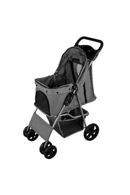 Pet Stroller with Rain Cover - Grey