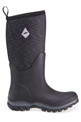 Womens Waterproof Neoprene Wellington - Black