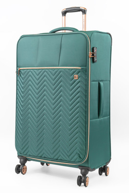 Biella Soft Shell Suitcase Lightweight Luggage - Teal