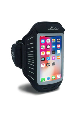 Racer Plus Slim and Light Running Armband - Black Medium