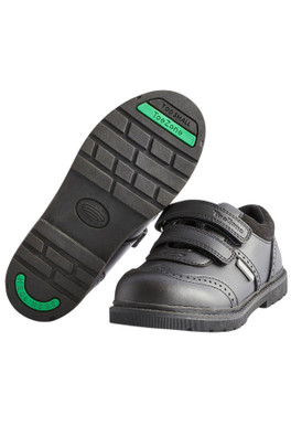 Evan Black Smart Brogue Kids' School Shoes - Black