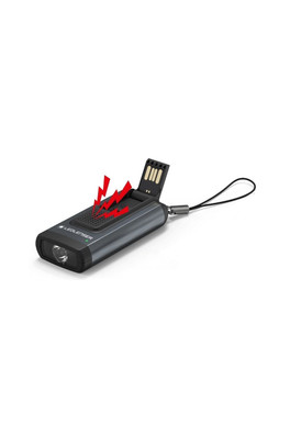K6R Safety Rechargeable LED Keyring Torch - Grey