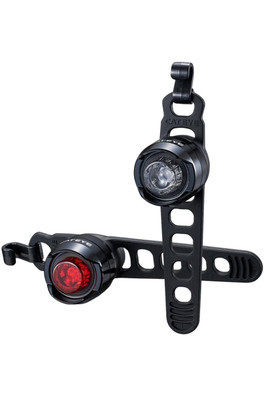 Orb Rechargeable Bike Light Set - Polished Black