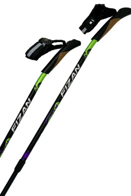 Fizan Impulse Nordic Walking Poles 87cm-125cm - Black