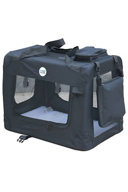 Fabric Crate Pet Carrier - Black