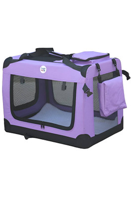 Fabric Crate Pet Carrier - Purple