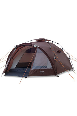 GOBI 3 Person Quick Pitch Moto Camping Tent - Russet Brown