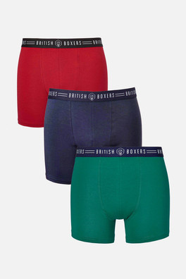 Mens 3 Pack Stretch Trunks - Heritage Colours