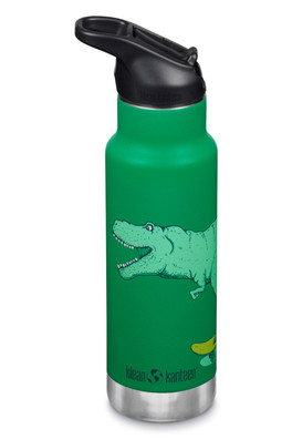 Kids Insulated 355ml Water Bottle – Flip Seal Cap - Dino Skate