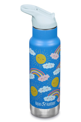 Kids Insulated 355ml Water Bottle – Flip Seal Cap - Rainbows
