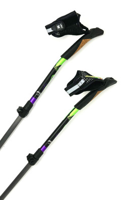Carbon Pro Impulse Nordic Walking Poles 117-130cm - Black