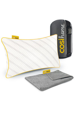 Memory Foam Travel Pillow - White