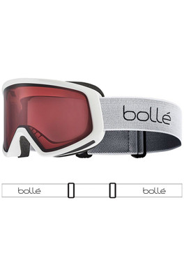 Bedrock Unisex Snow Goggles - White/Vermillon