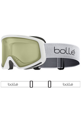 Bedrock Unisex Snow Goggles - Matte White/Lemon
