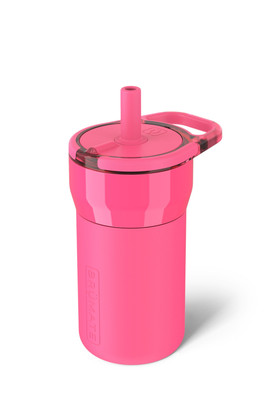 Leap 12oz Kids Straw Tumbler - Neon Pink