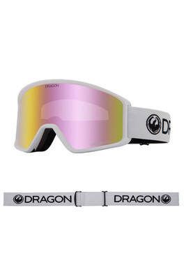 DXT OTG Youth Snow Goggles - White/LL Pink Ionized