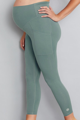Luxe Women's Maternity Leggings - Sage Green