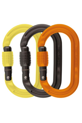 Ultra O Screwgate Karabiner 3-pack - Blue/Red/Green