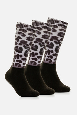 Pro Tech Plus Womens Ski Sock 3 Pack - Black Jag
