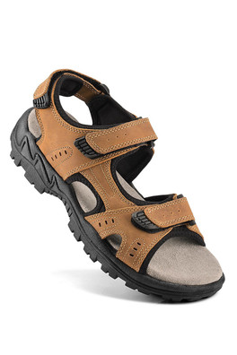 Windsor Mens Leather Sandals - Tan