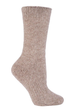 Womens Thick Thermal Wool Socks - Oatmeal Beige