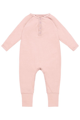 Baby Merino Onesie - Pink Peach Blossom