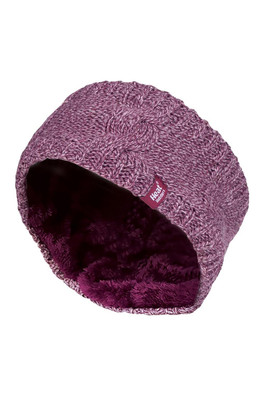 Womens Fleece Lined Thermal Ear Warmer Headband - Rose