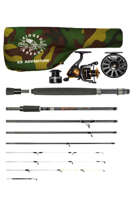 X5 Combination Powerful Compact Travel Fishing Rod - Black