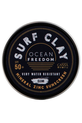 Surf Clay Mineral Zinc Sun Cream SPF 50+ Tin 50g - Clear