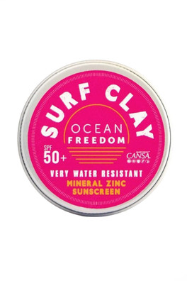 Surf Clay Mineral Zinc Sun Cream SPF 50+ Tin 50g - Pink