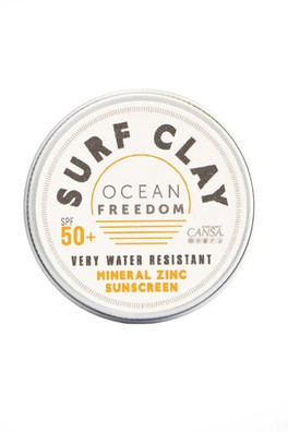 Surf Clay Mineral Zinc Sun Cream SPF 50+ Tin 50g - White