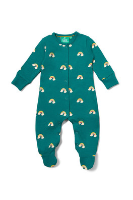 Rainbow Baby 100% Organic Cotton Babygrow - Green