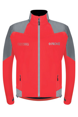 Nightrider Mens Reflective Cycling Jacket - Red